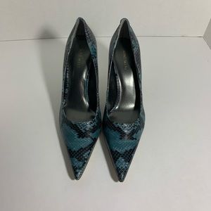 Nine West aquí multi snake heels